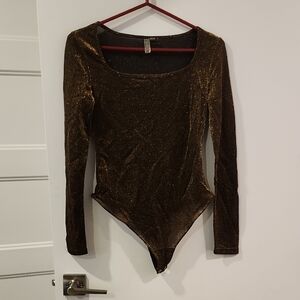 🔥 3/$25 🔥P2P 17" Style Glittering Gold Bodysuit